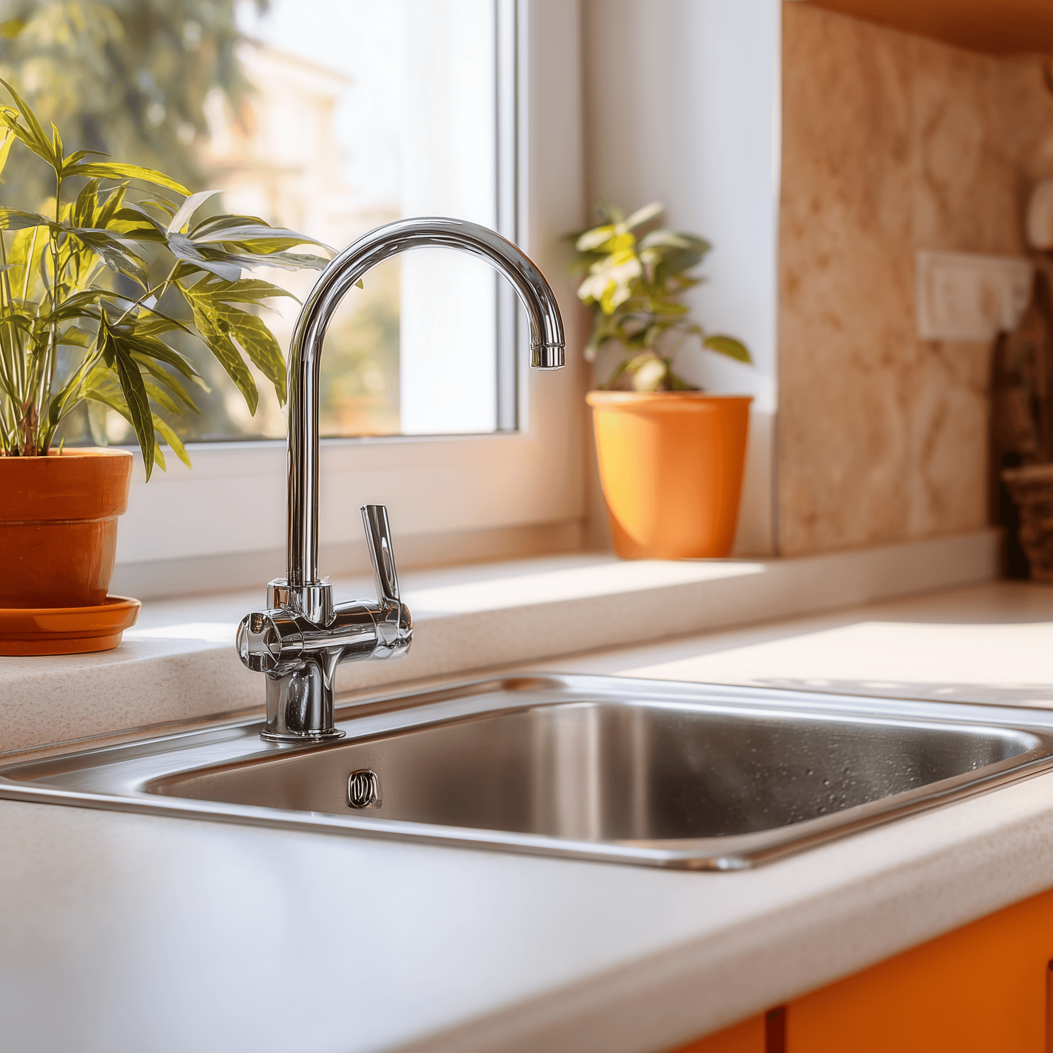 Modern faucet close-up Modern faucet close-up