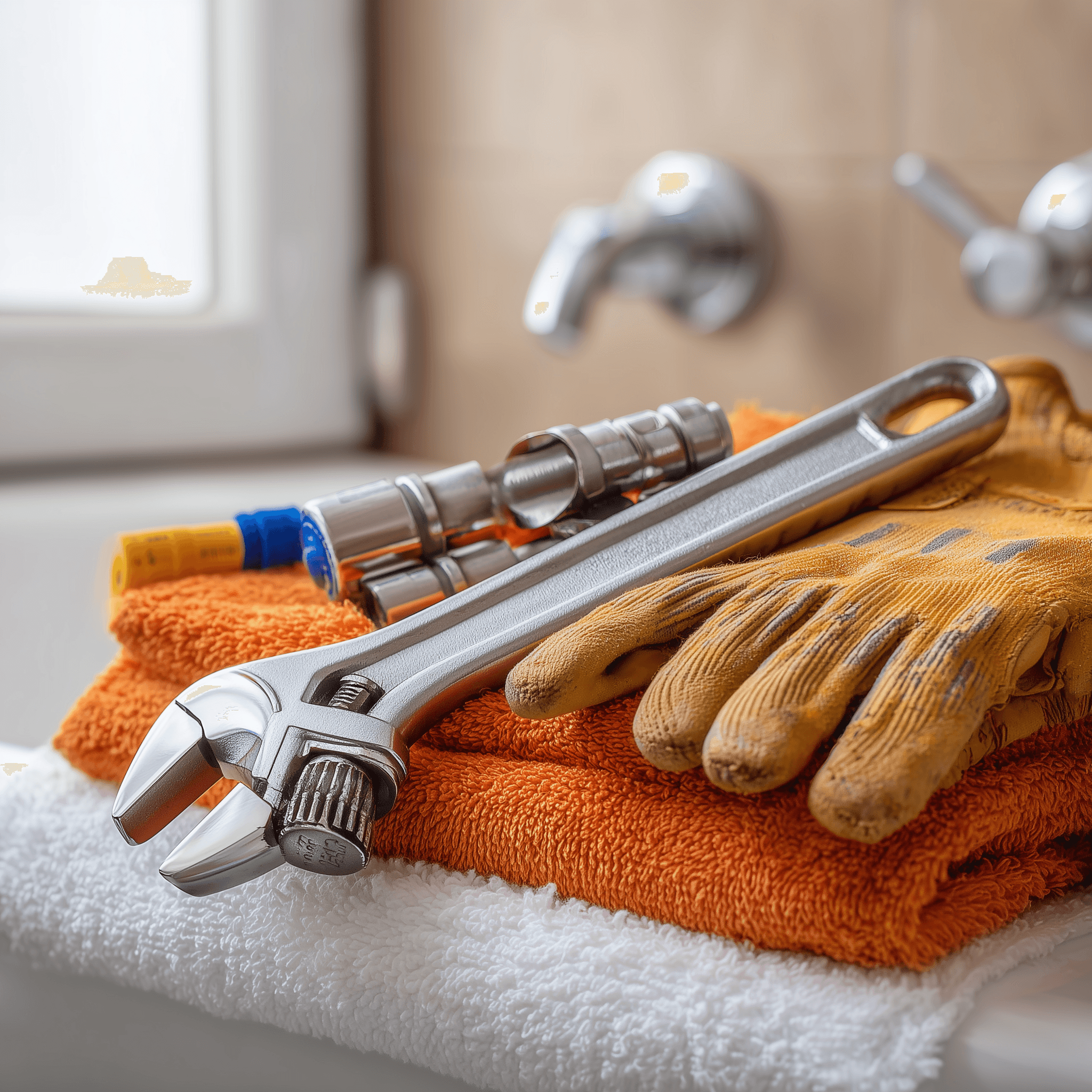 Neatly arranged plumbing tools Neatly arranged plumbing tools